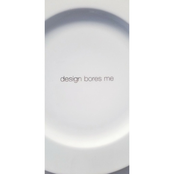 YVES DESHOULIERES FRANCE "DESIGN BORES ME" FINE CHINA LIMOGES PORCELAIN PLATE - Picture 3 of 9